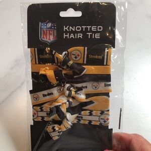 Steelers Girls Women’s 5 Pack Elastic Pony Tail Holders Hair Ties New in Package